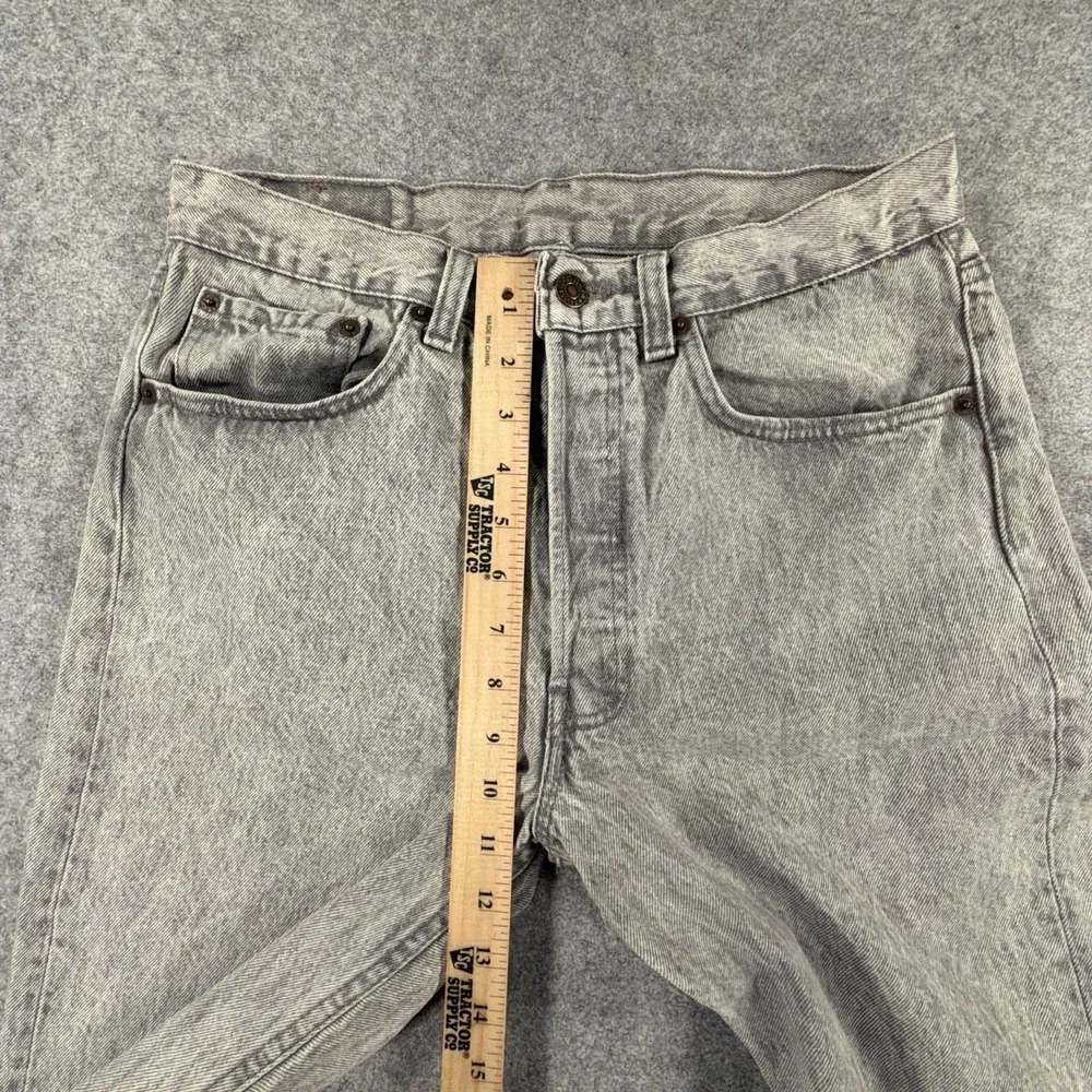 Vintage Levis 501 Made In USA 31x34 (Fits 30x33) Gray Wash Jeans 80s